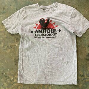 Antique Archaeology T Shirt American Pickers Gray Short Sleeve Tee 36” M